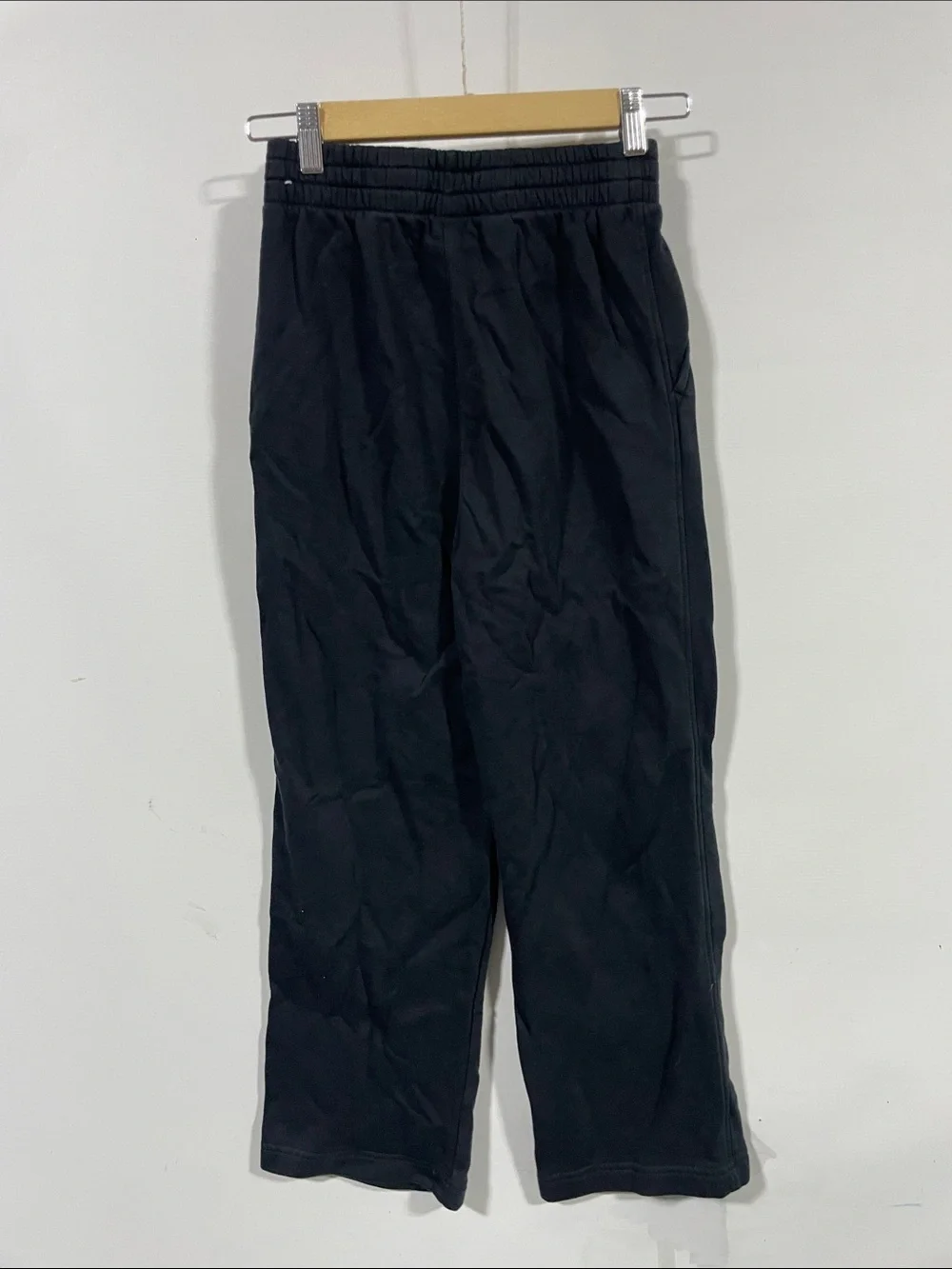 Nike Kids Black Fleece Joggers with White Swoosh